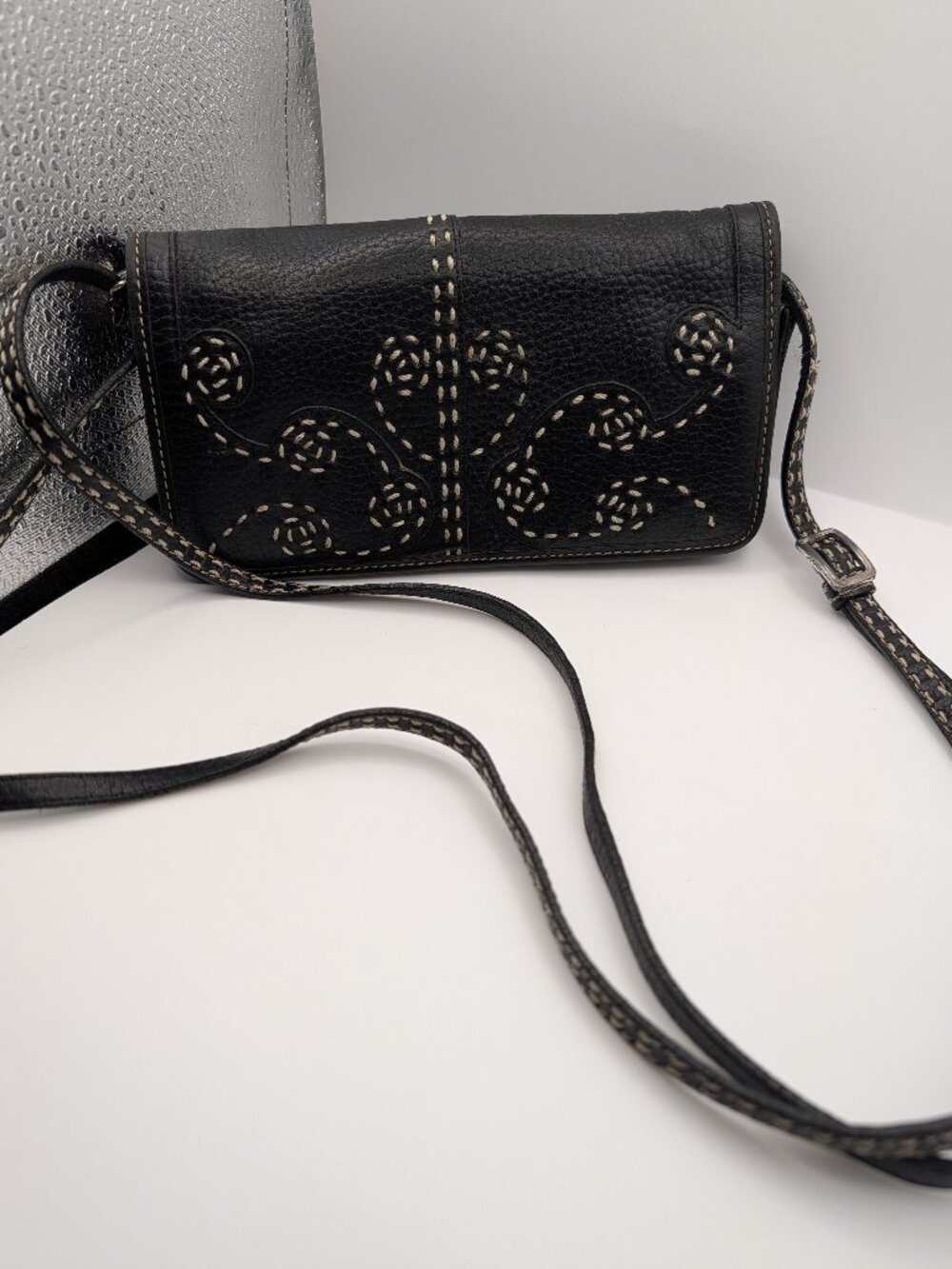 Brighton Crossbody Bag - Black Leather